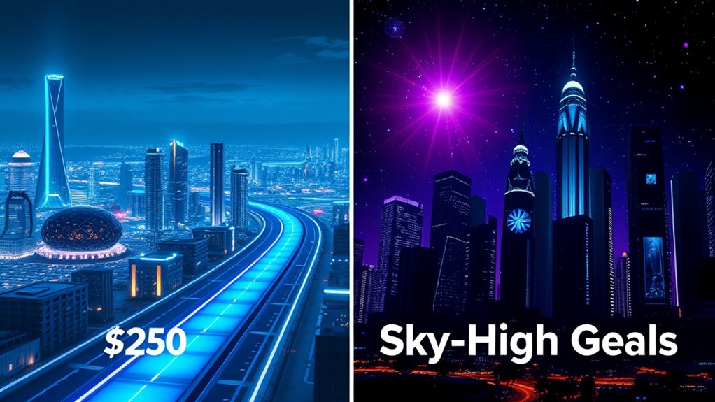 solana 250 target compared