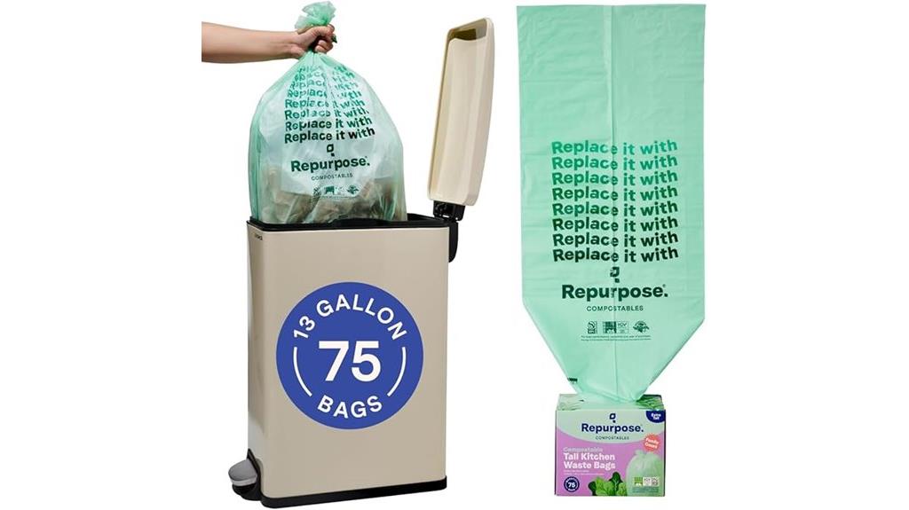 13 gallon compostable trash bags