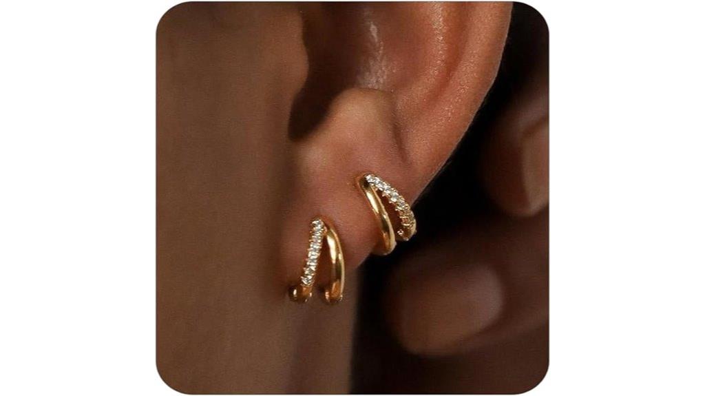 14k gold hoop earrings