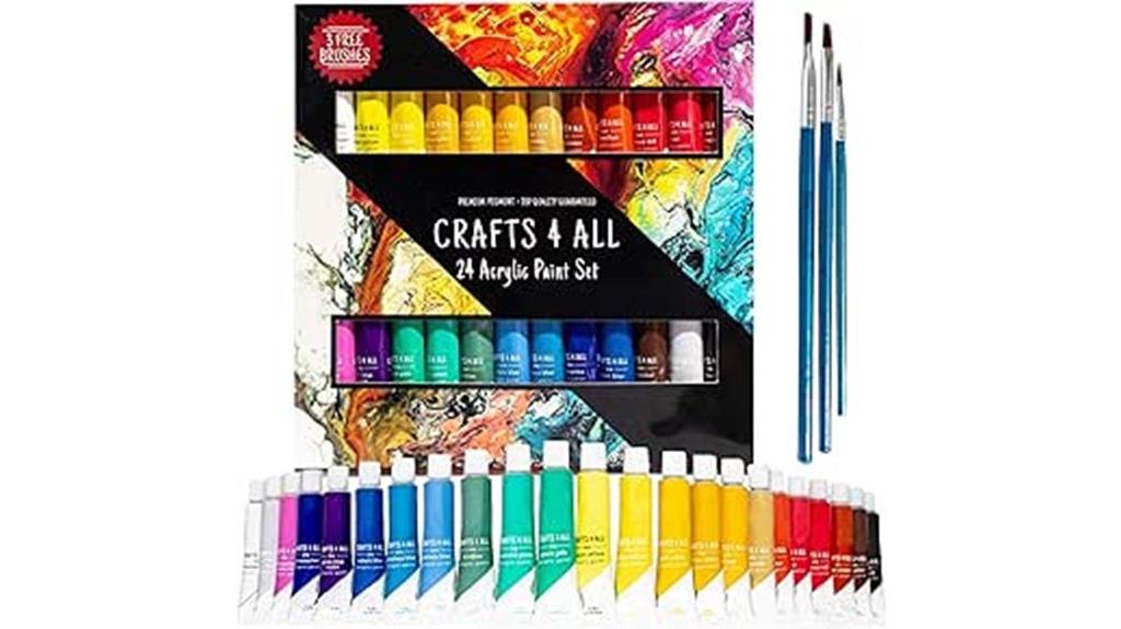 24 color acrylic paint set