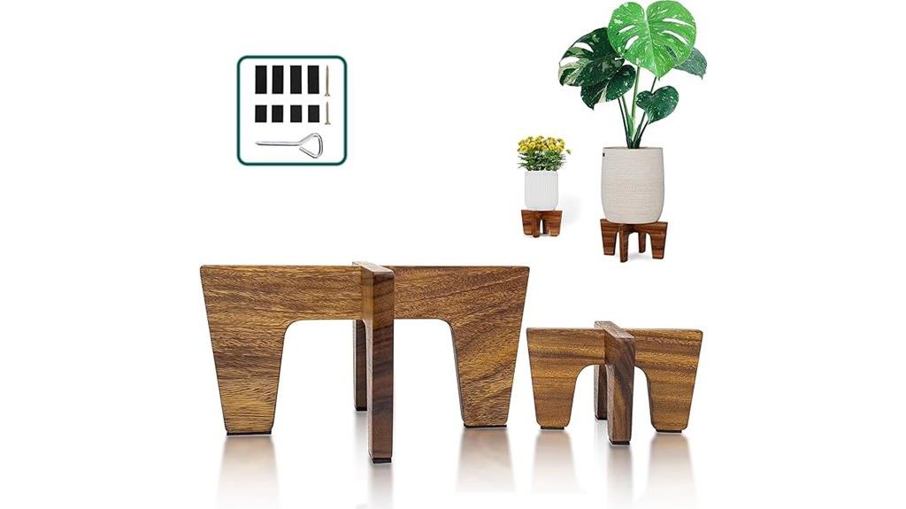 acacia wood indoor stands