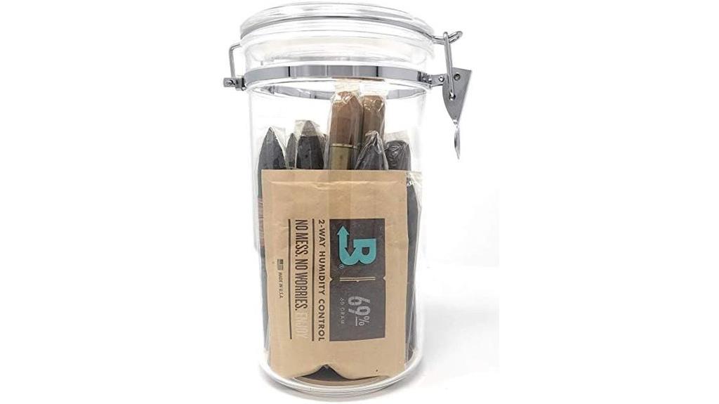 acrylic humidor with boveda