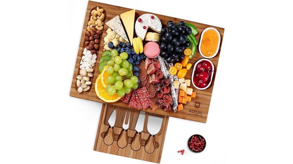 bamboo board with accessories