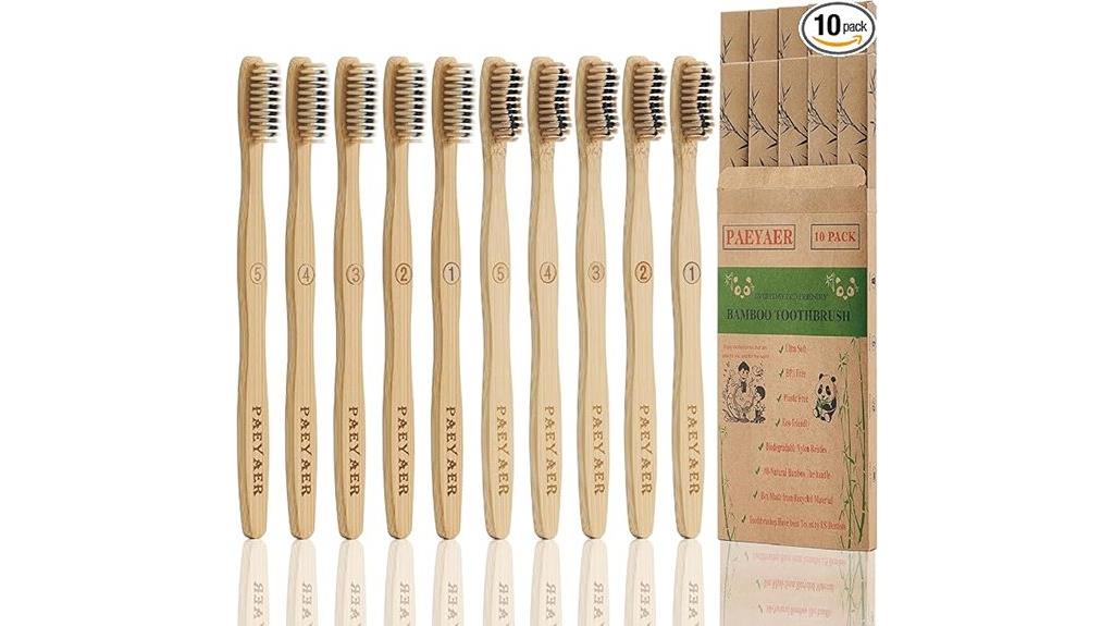bamboo reusable charcoal toothbrushes