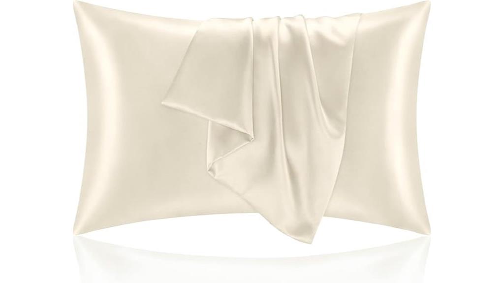 beige satin pillowcase pack