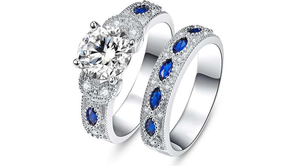 blue sapphire cubic zirconia