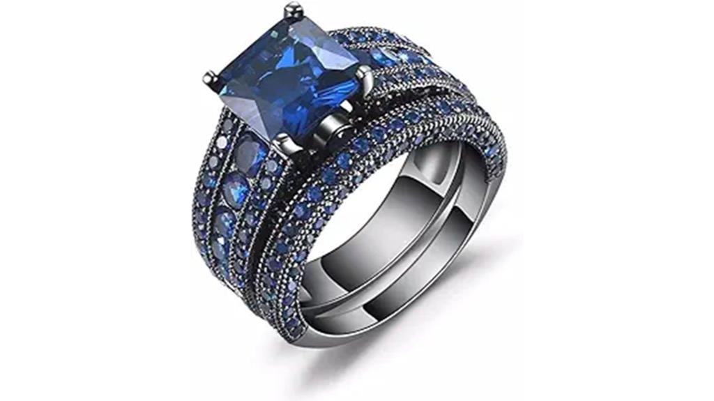 blue sapphire sterling silver