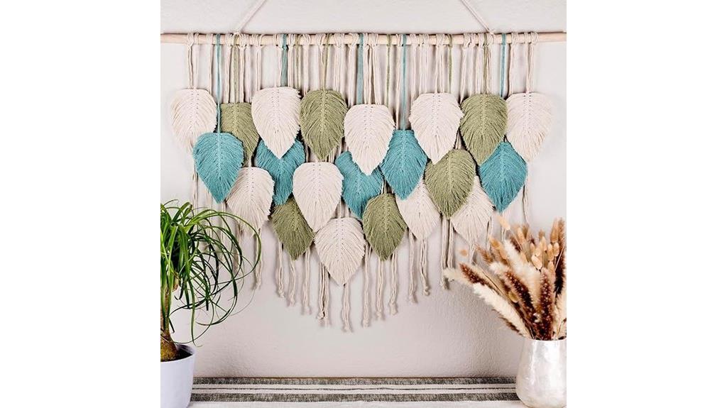 bohemian leaf wall hanging