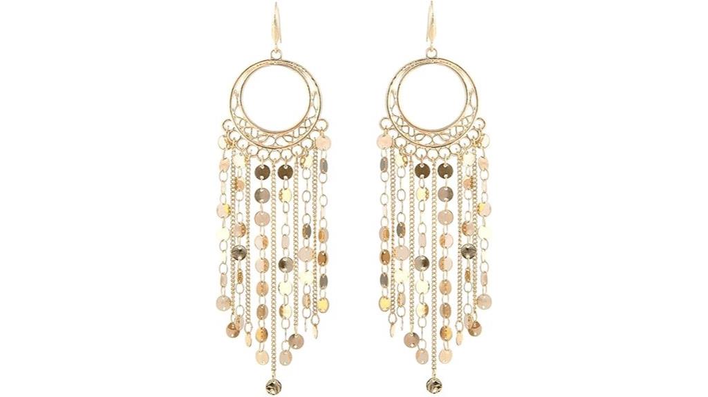 bohemian tassel dangle earrings