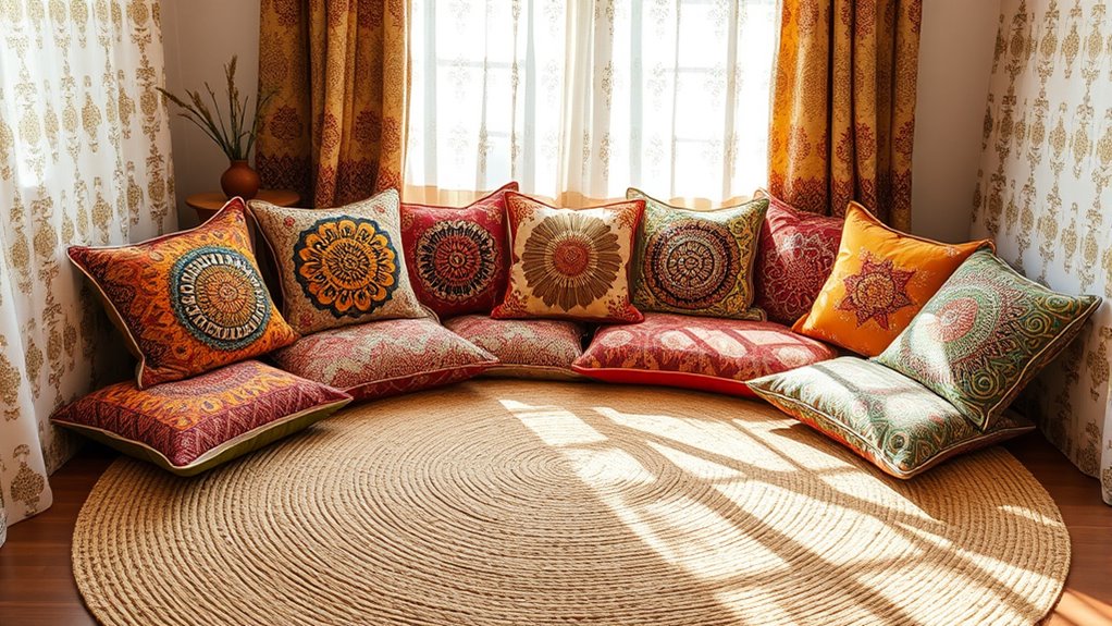 boho floor cushions list