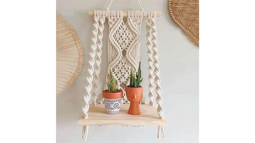 boho indoor plant shelf