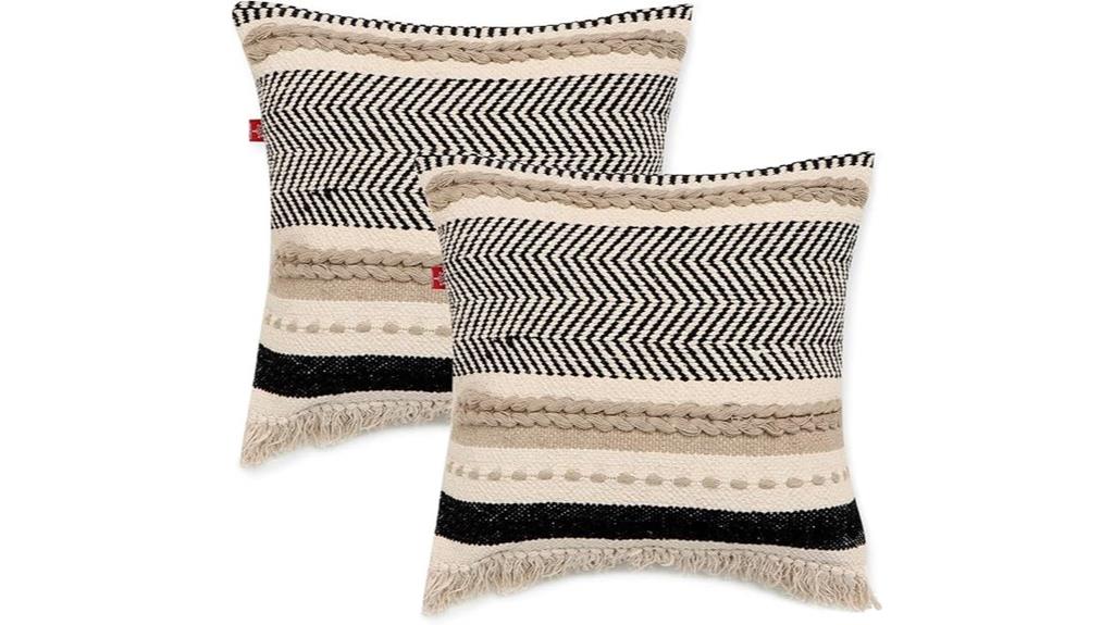 boho natural pillow covers