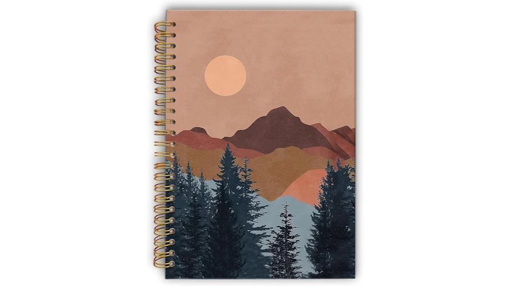 boho sun spiral notebook