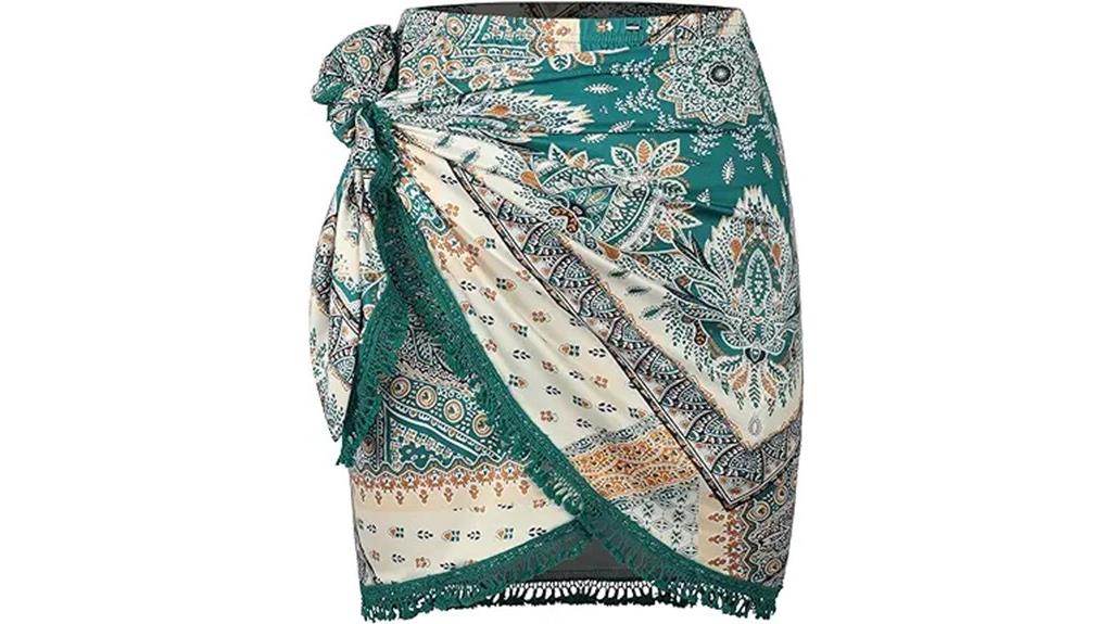 boho tie side skirt