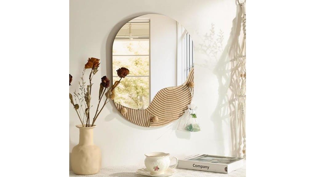 boho wall mirror decor