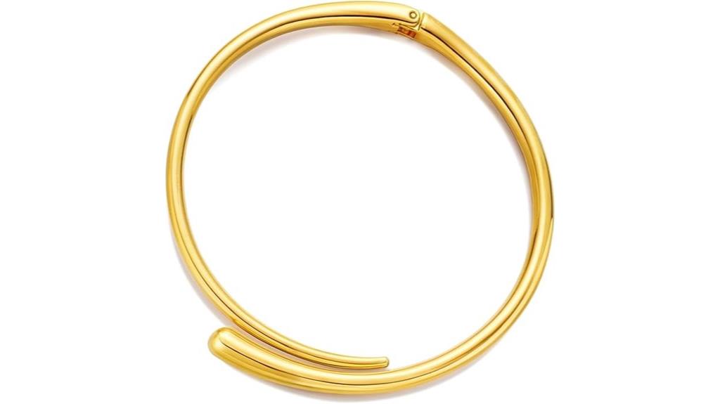 bold teardrop hoop necklace
