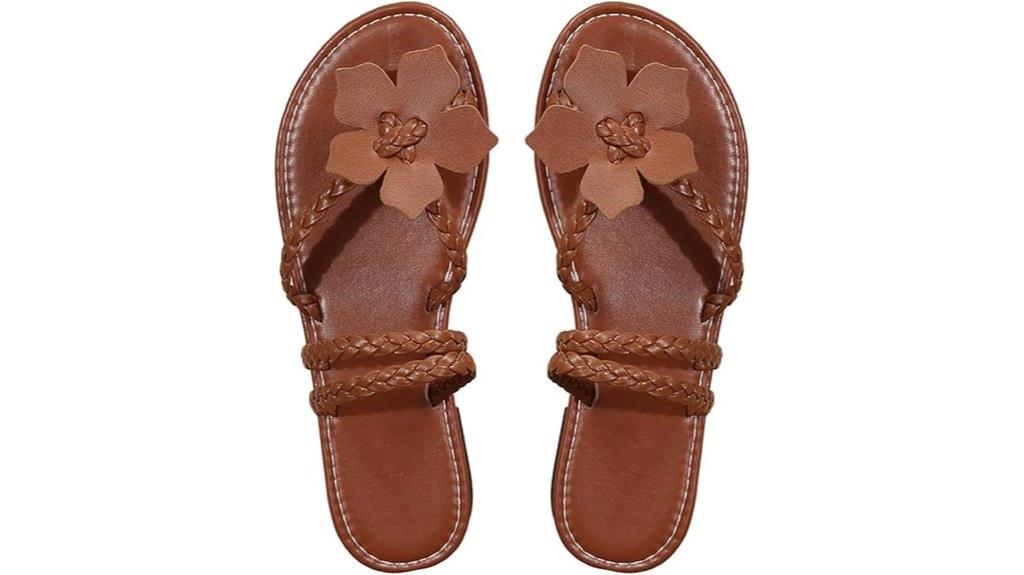 braided toe post sandals