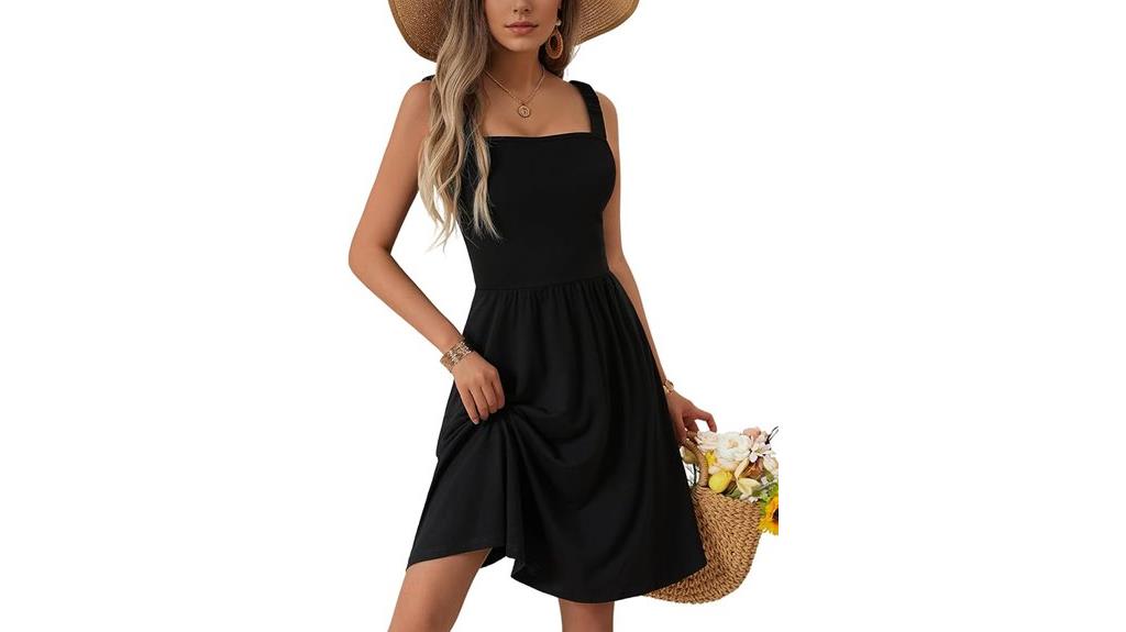 casual square neck dress