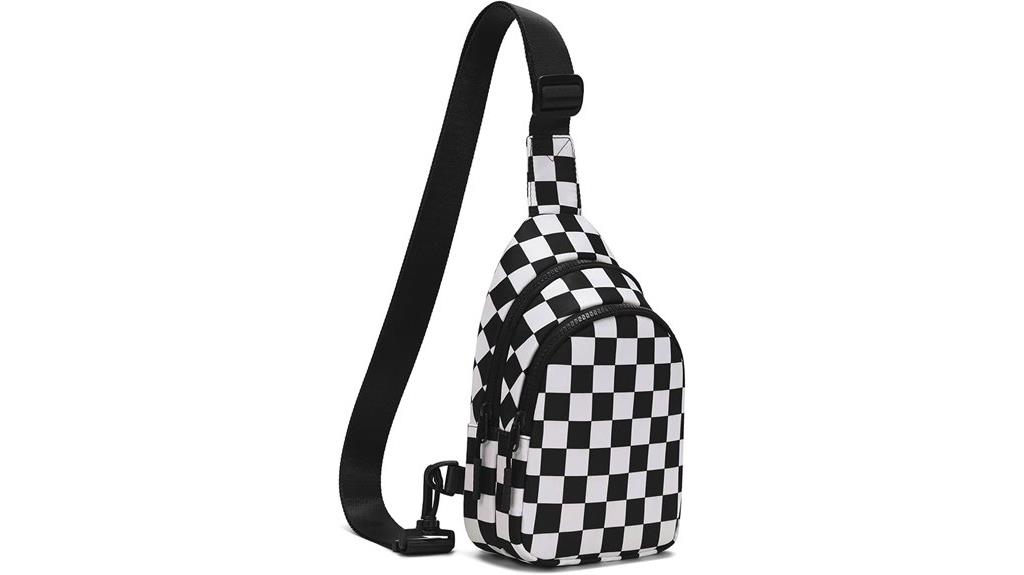checkered women s sling bag