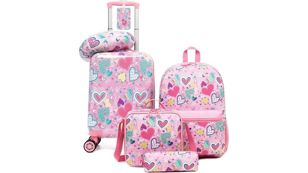 childrens colorful travel luggage