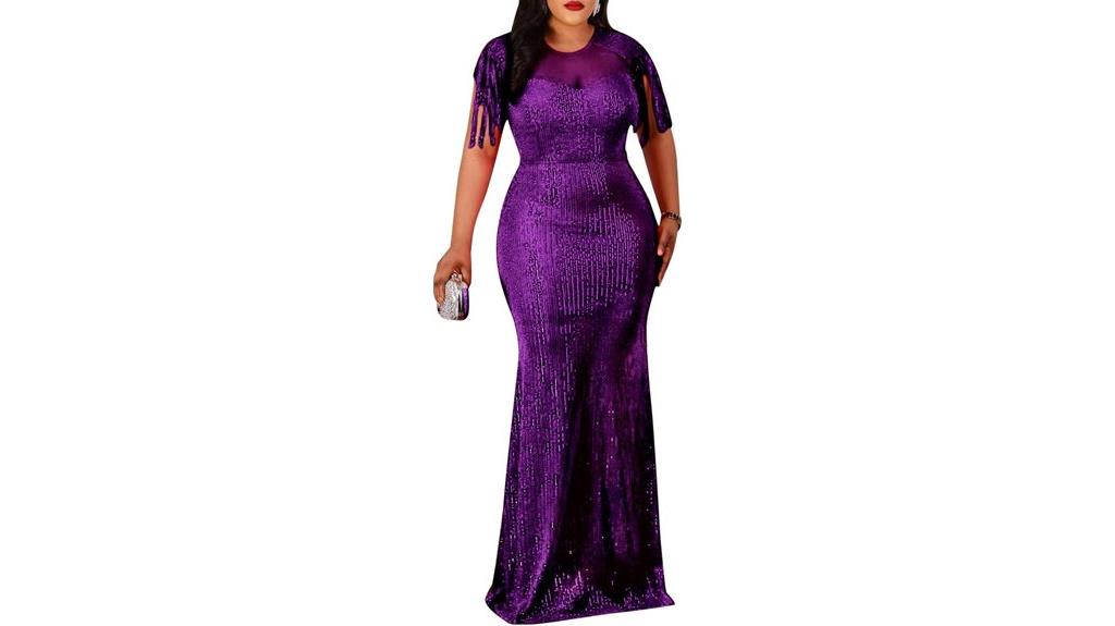 colorful sequin tassel dress
