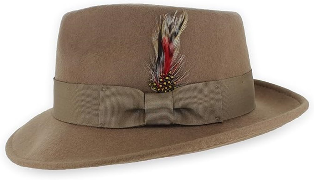 colorful wool dress fedora