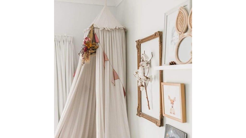 cotton frilled kids canopy