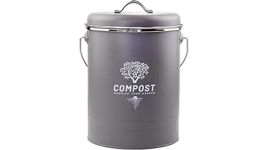 countertop compost bin with lid