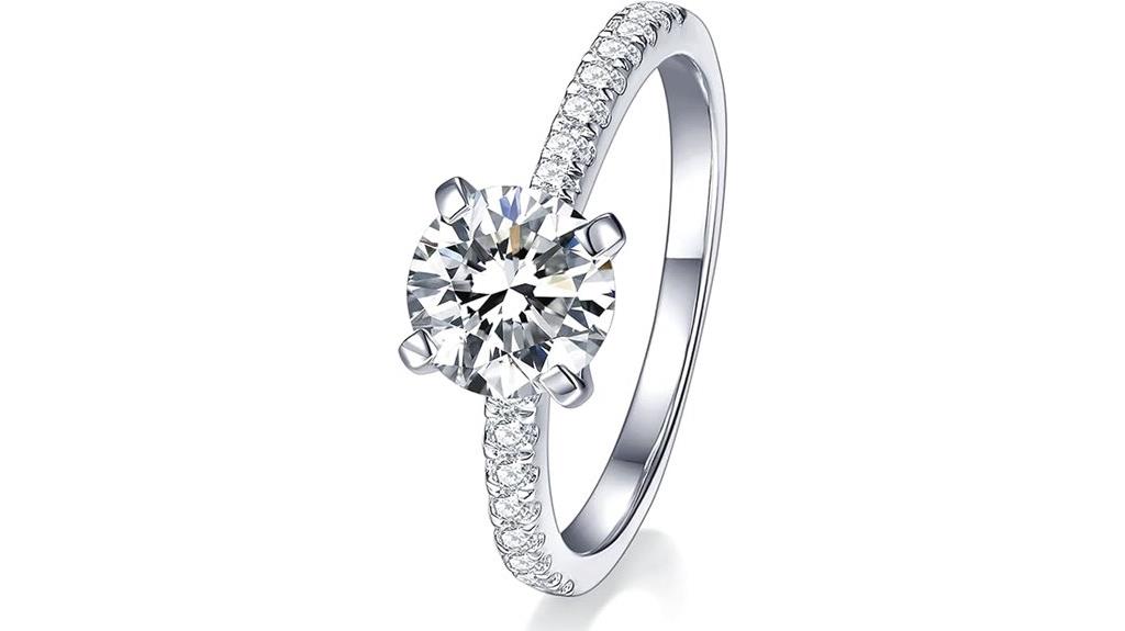 elegant 1 carat moissanite ring
