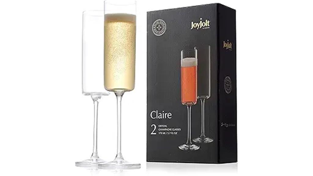 elegant champagne flute set