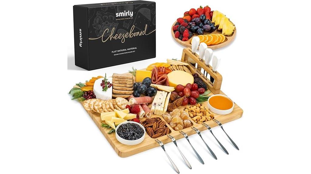 elegant cheese platter set