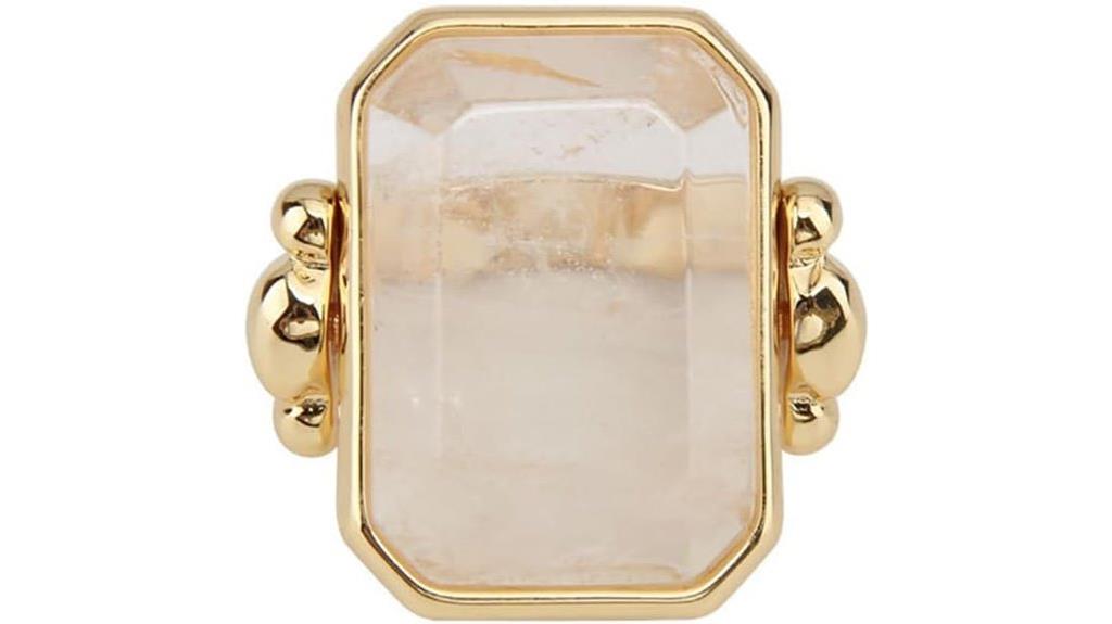 elegant crystal cocktail ring