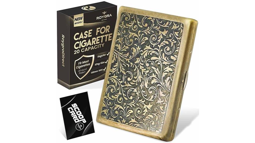 elegant dual capacity cigarette case