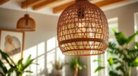 elegant rattan pendant lighting