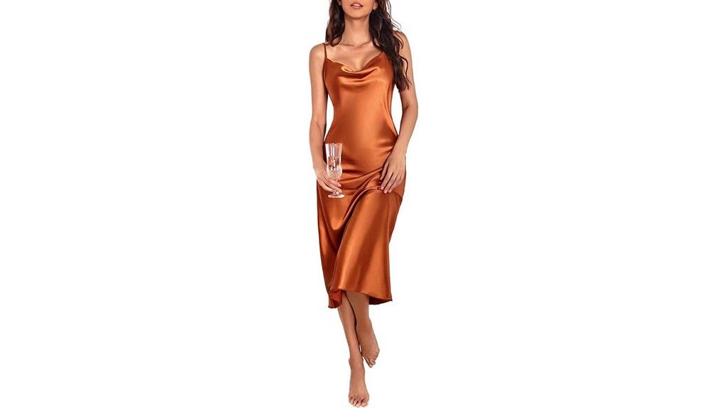 elegant satin sleepwear