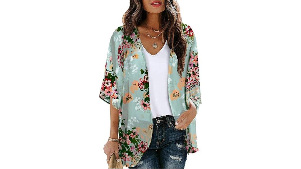 floral chiffon kimono cover