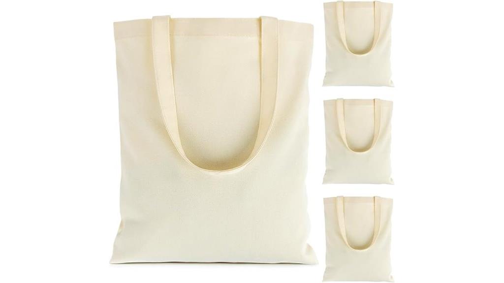 four pack cotton totes