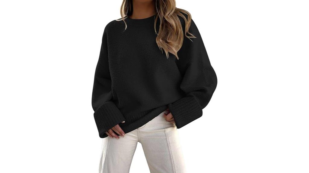 fuzzy chunky oversized sweater