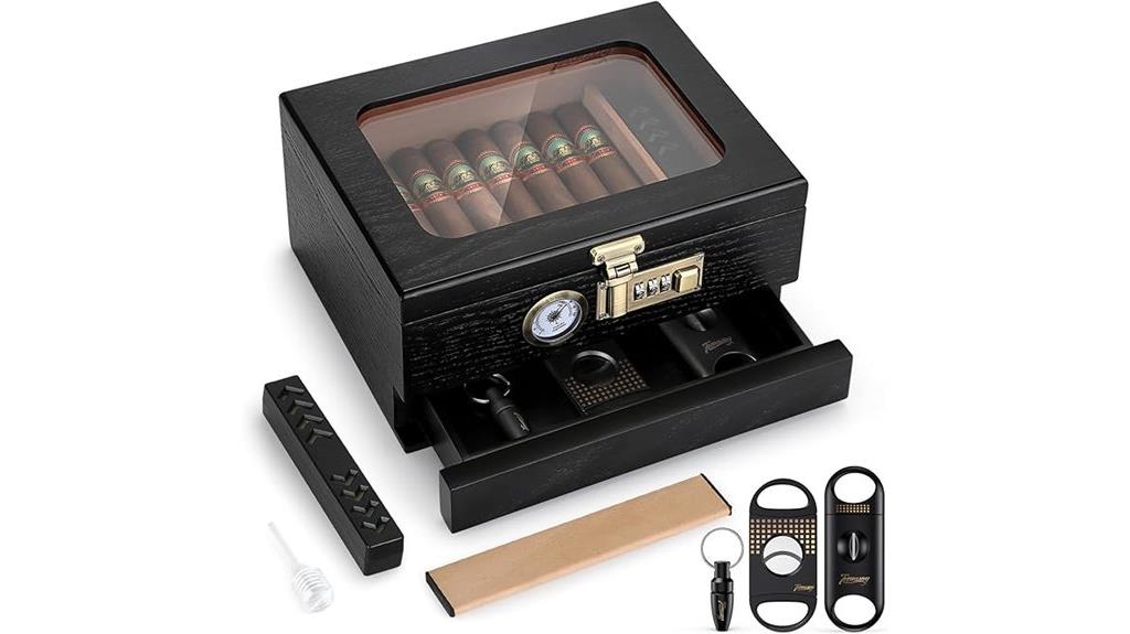 glass topped cigar humidor