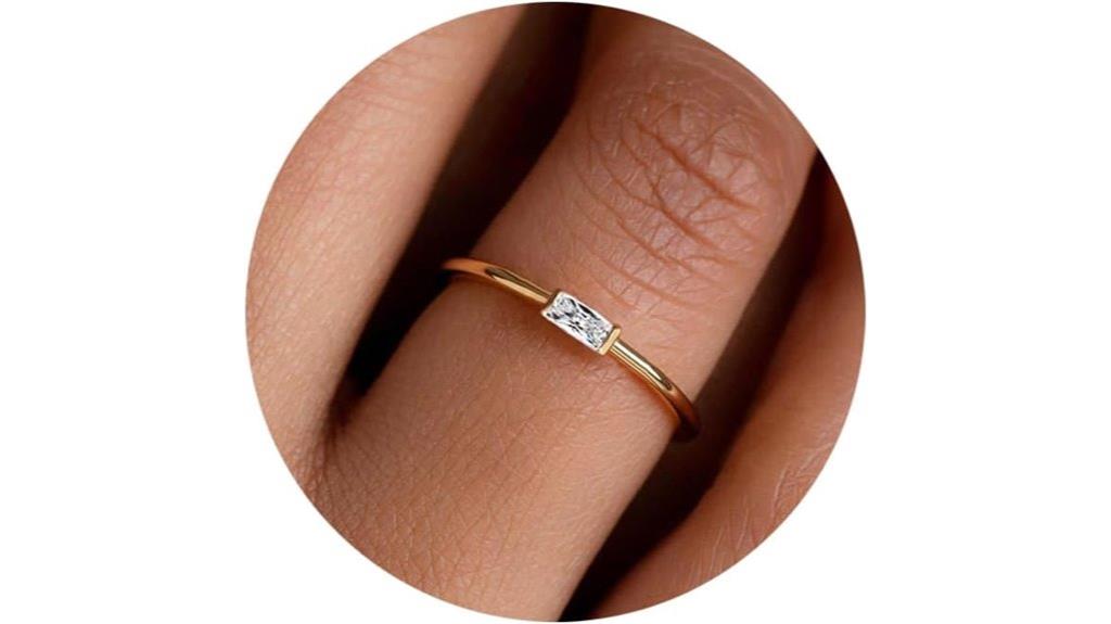 gold birthstone ring set