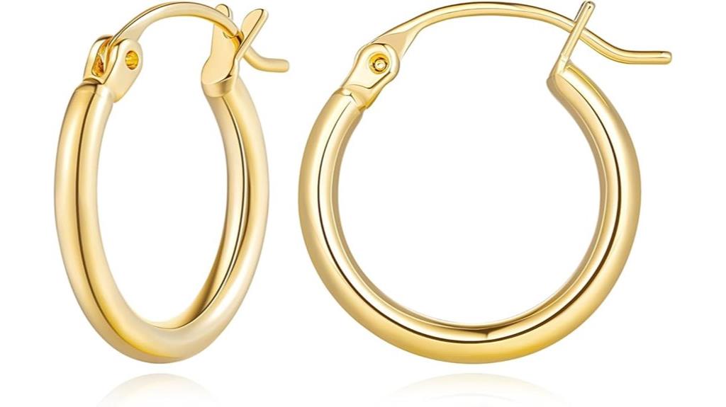 gold hoop earrings