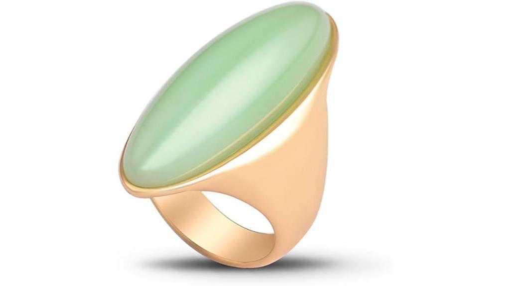 gold plated gemstone ring