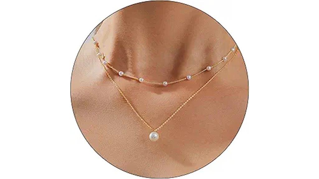 gold plated pearl choker