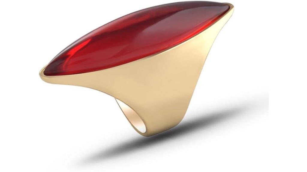 gold plated quartz ring