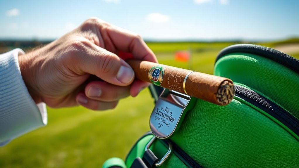 golf cigar holder clips