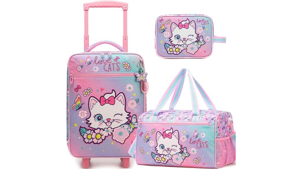 kids girl luggage wheels