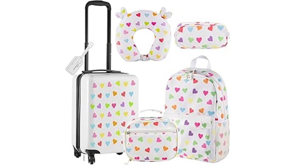 kids love pattern luggage