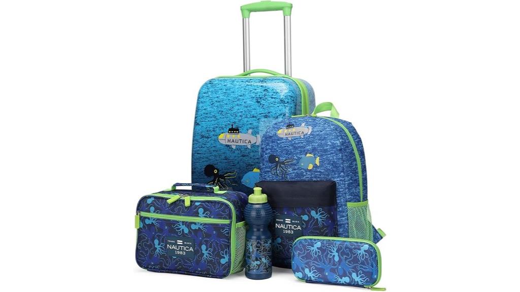 kids nautical luggage set