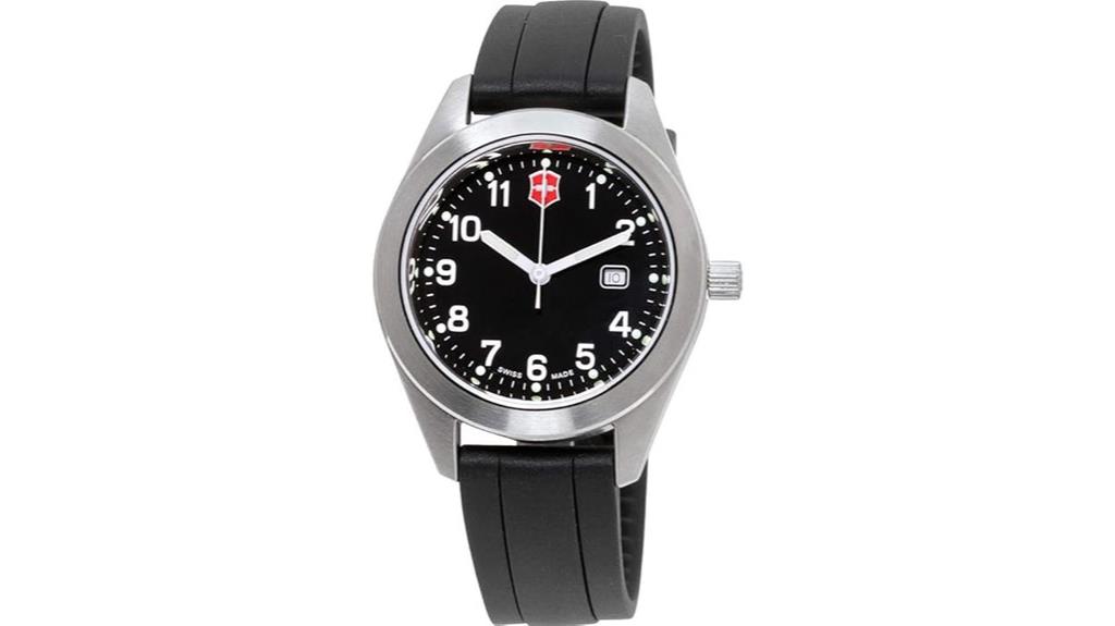 ladies black dial watch