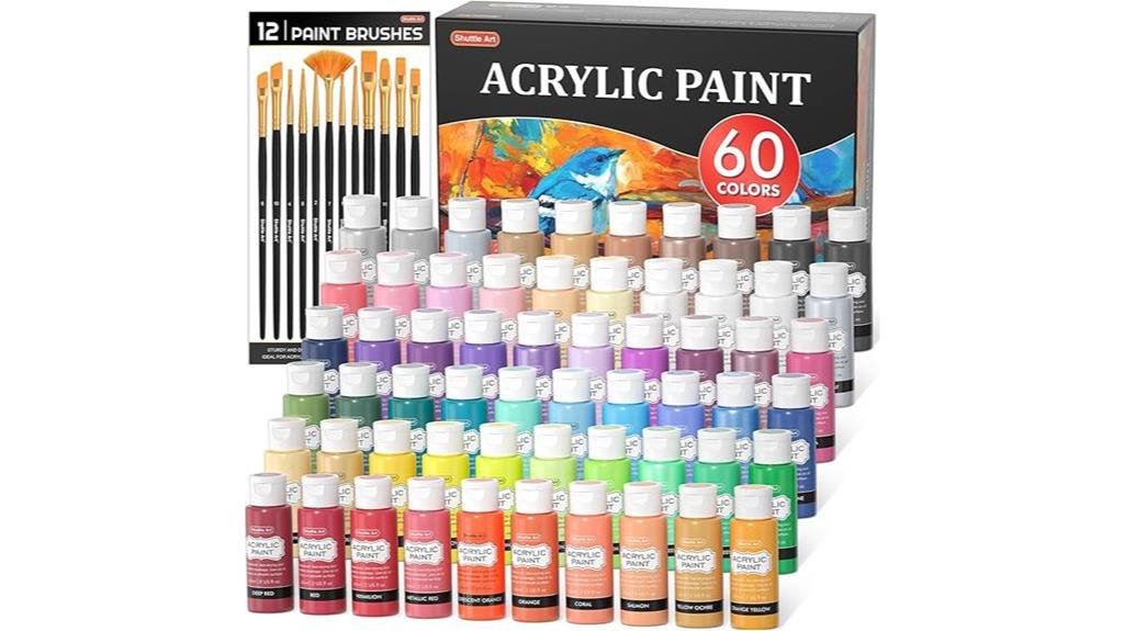 large acrylic paint collection